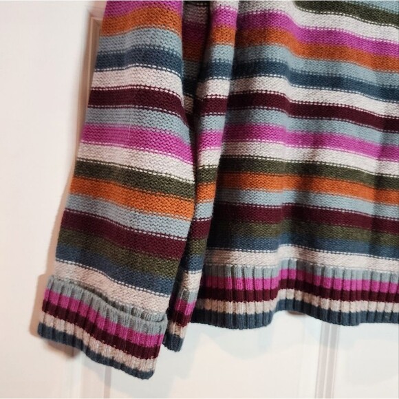 Seasalt Cornwell Braque Wool Colorful Striped Heavyweight Turtleneck Sweater L - Picture 3 of 5